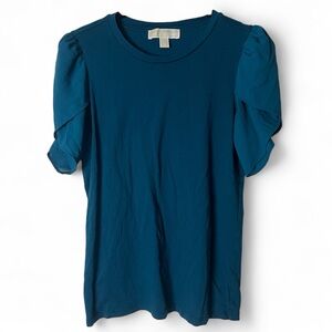 Michael Kors – Women’s Tulip Puff Sleeve Knit Tee T-Shirt Teal – Sz. M